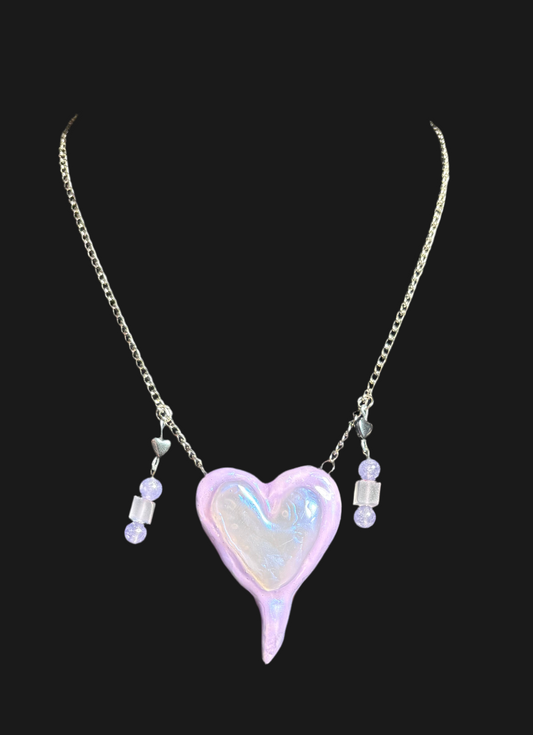 Cotton Candy Hearts Necklace
