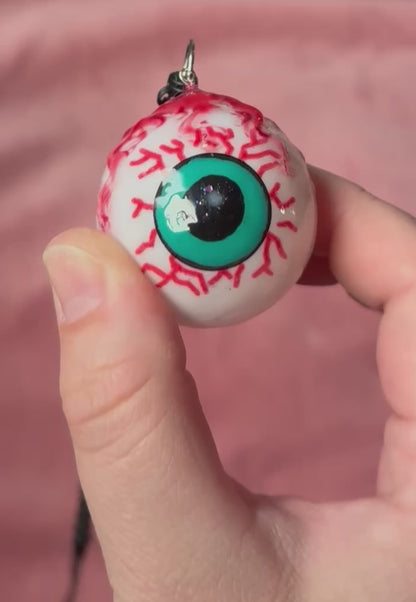 Green Eyeball Necklace