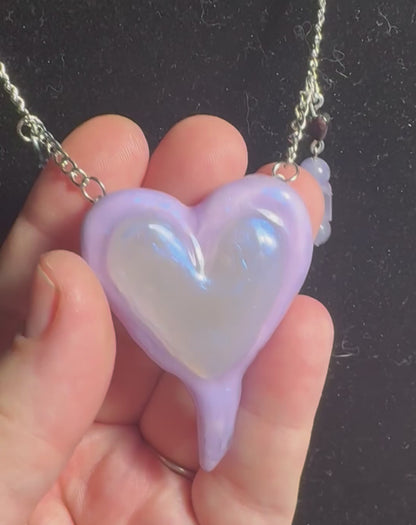 Cotton Candy Hearts Necklace